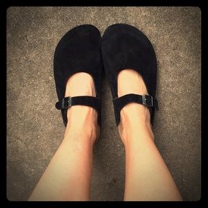 Suede slip on Birks
